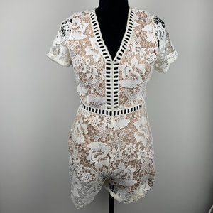 Blu Pepper Lace Romper